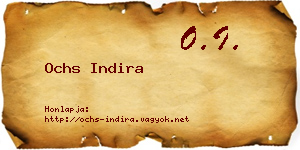 Ochs Indira névjegykártya